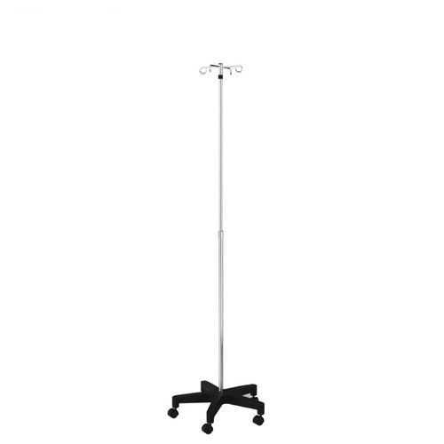 Asta portaflebo con rotelle - IVS5-006 - Rollsys - 4 ganci / telescopica / in acciaio inossidabile