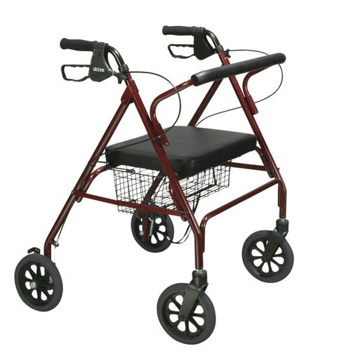 Deambulatore rollator a 4 ruote - 10215BL-1 - Drive DeVilbiss USA - bariatrico / telaio in alluminio / con sedile