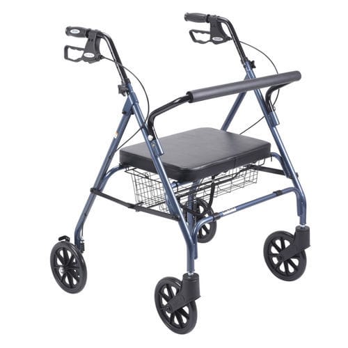 Deambulatore rollator a 4 ruote - Go-Lite  - Drive DeVilbiss USA - bariatrico / telaio in alluminio / con sedile