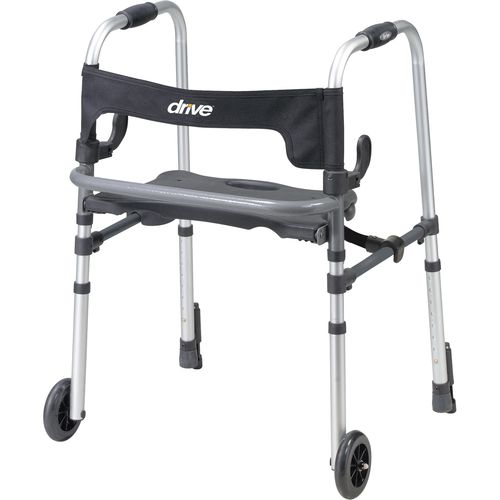 Deambulatore con 2 ruote - Clever-Lite LS - Drive DeVilbiss USA - ad altezza regolabile / con sedile / pieghevole