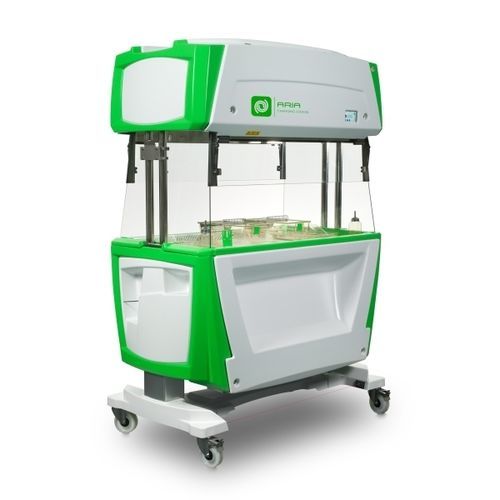 Riunito per il cambio di gabbie - ARIA CS48 HP - Tecniplast - mobile / automatico / elevabile