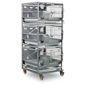 Gabbia veterinaria per conigli - R-SUITE - Tecniplast - 3 scomparti