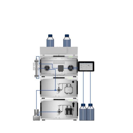 Sistema di cromatografia HPLC - AZURA Prep. 500/1000 - KNAUER - pilota / UV