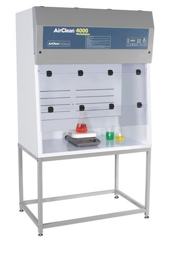 Cappa per aspirazione chimica - AirClean® 4000 Folding Sash - Airclean Systems - da laboratorio / da banco / senza raccordo