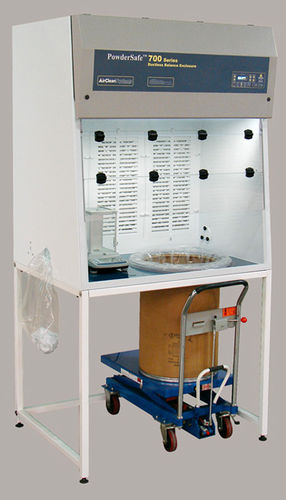 Cabina per manipolazione di polveri - Airclean Systems - per pesatura di polvere / di contenimento / da terra