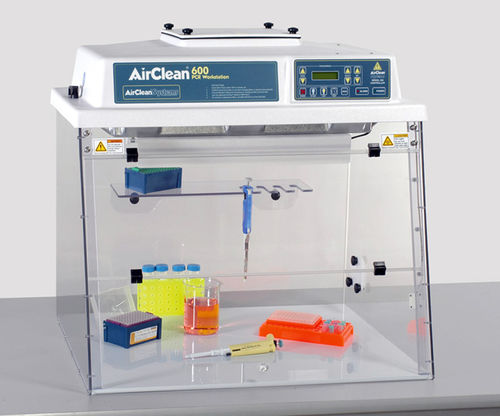 Cappa per PCR - AirClean® AC600 Series - Airclean Systems - da banco / a flusso laminare verticale / in policarbonato