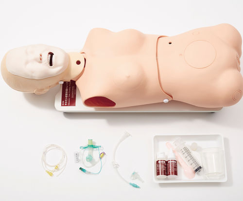 Manichino didattico per cure infermieristiche - M190 - Sakamoto Model Corporation - per intubazione / di nutrizione / parte superiore del corpo