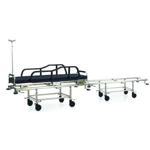 Barella con carrello di trasferimento - P-SD-012  - PROMEK - manuale / 1 sezione / con barriere laterali