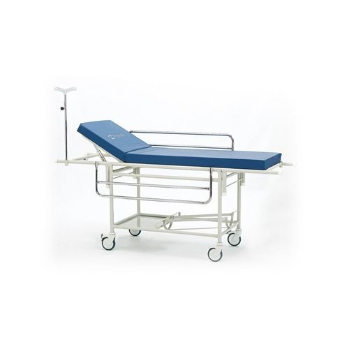 Barella con carrello da trasporto - P-SD-001 - PROMEK - manuale / con schienale regolabile / 2 sezioni