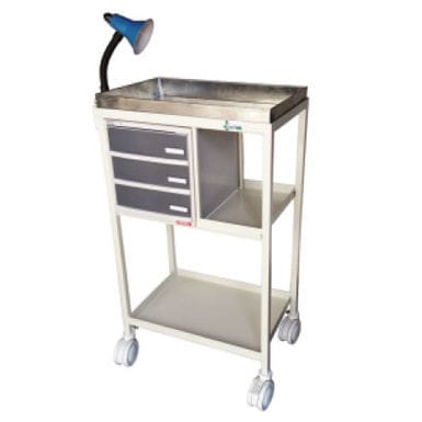 Carrello medico - 99 X - Shree Hospital Equipments - per uso generale / per trattamenti / in acciaio inossidabile