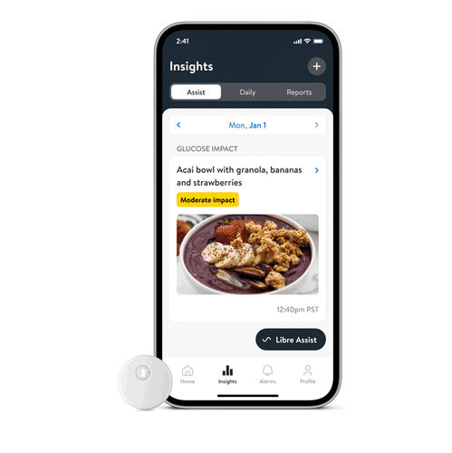 Applicazione mobile di monitoraggio - Libre Assist - Abbott Diabetes Care - di gestione dati / di gestione del diabete / di registrazione dati