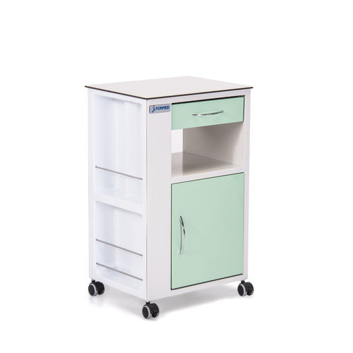 Comodino con rotelle - EMU - Formed - con cassetti / con blocco