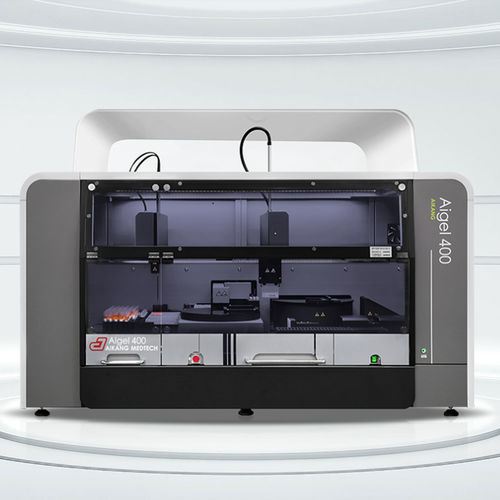 Analizzatore di gruppi sanguigni automatico - Aigel 400 - Aikang Diagnostics - da banco / tramite test di agglutinazione su colonna