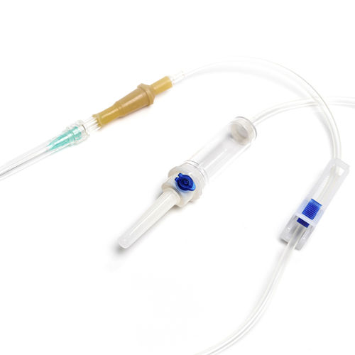 Set di infusione in polivinilcloruro (PVC) - Anhui Hongyu Wuzhou Medical Manufacturer Co., Ltd.  - con connettore a Y / con camera di gocciolamento