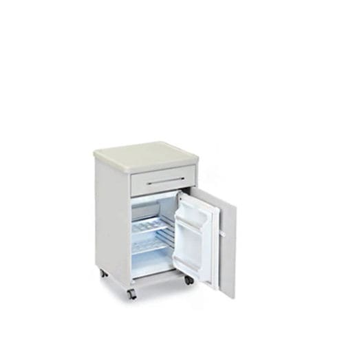 Comodino con rotelle - SMP-306M-BSC - SMP CANADA - con cassetti / con vano frigorifero
