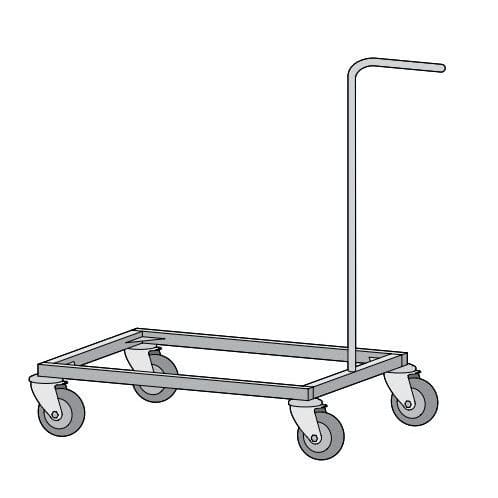 Carrello medico - WZK-1 - SMS spółka z o.o. - di sterilizzazione / per uso generale / di trasporto