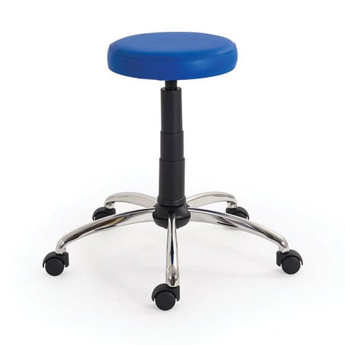 Sgabello per struttura sanitaria - 161201 series - Fisiotech - girevole / con rotelle / a forma di sella