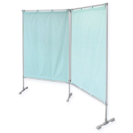 Paravento medicale con rotelle - Mikirad - 2 pannelli / con tendina