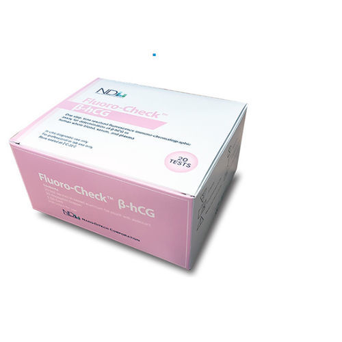 Test rapido di gravidanza - Fluoro-Check™ - Nano-Ditech Corporation - di β-hCG / al plasma / di sangue totale