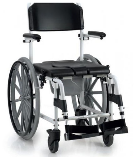 Sedia da doccia con braccioli - GR310 RG - Nuova Blandino - con rotelle / con secchio / comoda