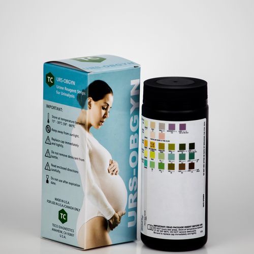 Striscia analitica per analisi di urina - URS-OBGYN-100 - Teco Diagnostics - per glicosuria / per proteinuria / di ematuria