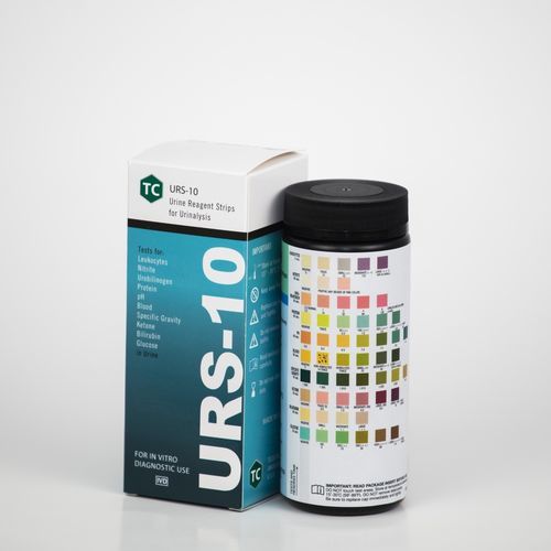 Striscia analitica di infezione delle vie urinarie - URS-10-100 - Teco Diagnostics - per analisi di urina / di proteine / di pH
