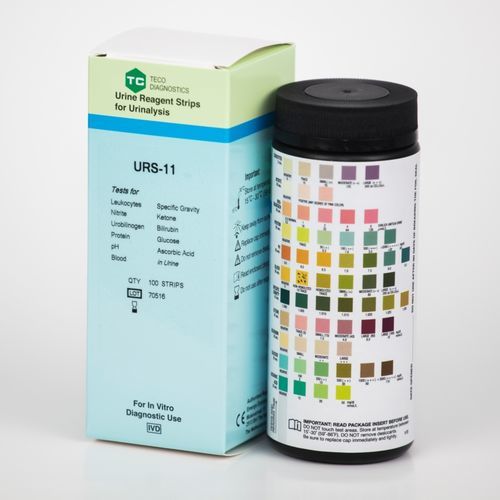 Striscia analitica di infezione delle vie urinarie - URS-11 - Teco Diagnostics - per analisi di urina / per glicosuria / per proteinuria