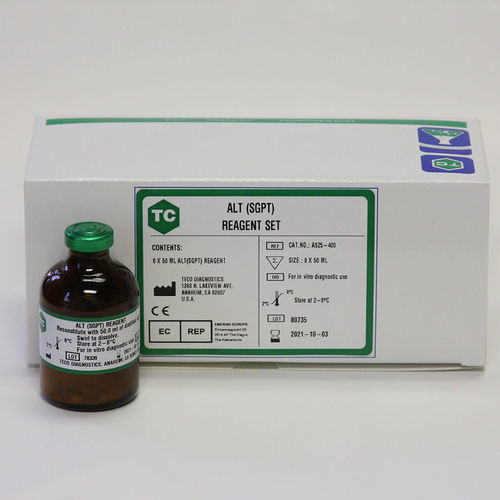 Kit di reagenti in soluzione - A525-400 - Teco Diagnostics - per chimica clinica / in polvere / dell'alanina aminotrasnferasi