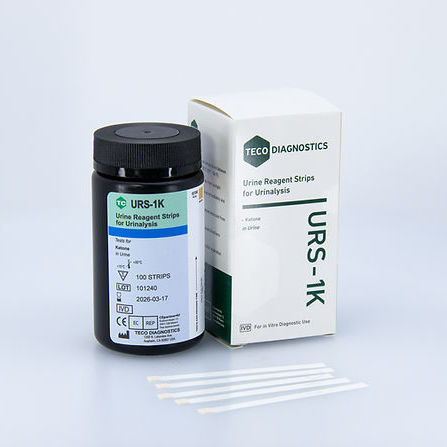 Striscia analitica per analisi di urina - URS-1K-100 - Teco Diagnostics - per cetonuria / di urina / colorimetrica