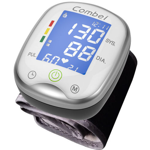 Sfigmomanometro elettronico automatico - BP603W - COMBEI TECHNOLOGY CO.,LTD - oscillometrico / per polso / con bracciale integrato