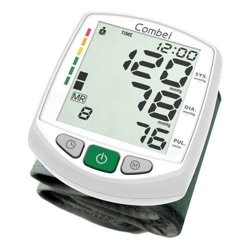 Sfigmomanometro elettronico automatico - BP880W - COMBEI TECHNOLOGY CO.,LTD - oscillometrico / per polso / con bracciale integrato