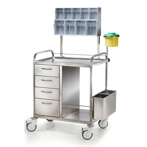 Carrello medico - D-22-1 - DEMERTZI M & Co - portamedicinali / di stoccaggio / in acciaio inossidabile