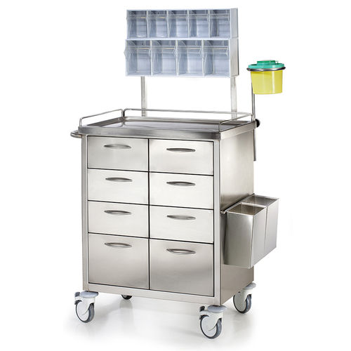 Carrello per chirurgia - D-20-1 - DEMERTZI M & Co - ospedaliero / di stoccaggio / in acciaio inossidabile