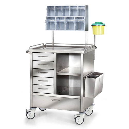 Carrello medico - D-27-1 - DEMERTZI M & Co - per chirurgia / di stoccaggio / in acciaio inossidabile