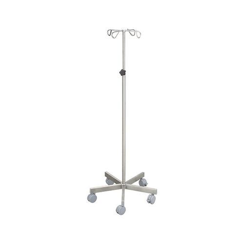 Asta portaflebo con rotelle - D-72 - DEMERTZI M & Co - 4 ganci / 2 ganci / ad altezza regolabile
