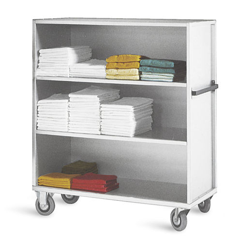 Carrello portabiancheria per sacchi puliti - D-53 - DEMERTZI M & Co - ospedaliero / da trasporto / 3 ripiani