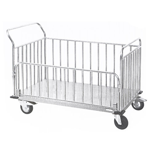 Carrello portabiancheria per sacchi sporchi - D-54 - DEMERTZI M & Co - ospedaliero / da trasporto / in acciaio inossidabile