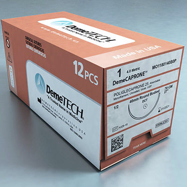 Filo di sutura assorbibile - DemeCAPRONE™ - Demetech - per chirurgia delle piaghe / per chirurgia ortopedica