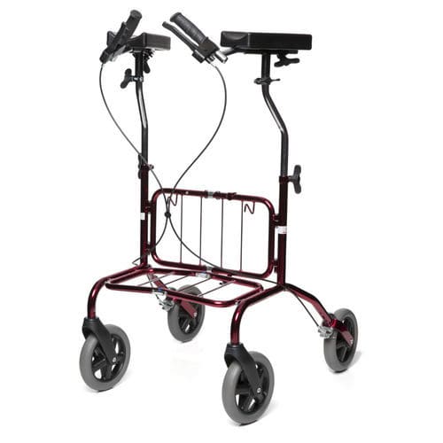 Deambulatore rollator a 4 ruote - Rebel RA - Human Care Group - con sedile / con braccioli / con cestello