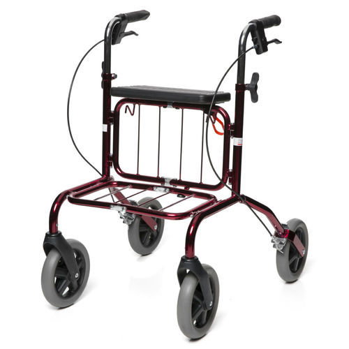 Deambulatore rollator a 4 ruote - Rebel - Human Care Group - con sedile / con cestello / pieghevole