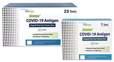 Test rapido per diagnosi COVID-19 - Status™ - LifeSign PBM - per uso domiciliare / per antigeni / SARS-COV-2