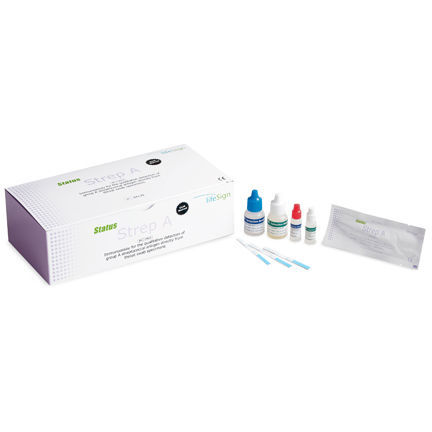 Striscia analitica per malattie infettive - 34130 - LifeSign PBM - per antigeni / dello streptococco A / per tampone faringeo