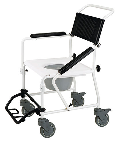 Sedia da doccia con rotelle - Mackworth M40 - Mackworth Healthcare - con secchio / comoda