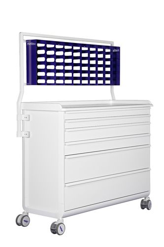 Carrello medico - Nursing trolley with gallery for surgical suture - MATTTEO - per uso generale / per trattamenti / con cassetti