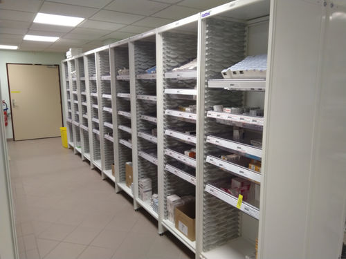 Scaffalatura 7 ripiani - MATTTEO - per contenitori / per cestelli / per farmacia