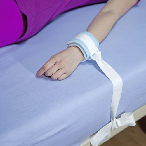 Cinghia di fissaggio per letto ospedaliero - SVC2475 - Medicare System - da polso / imbottita / con chiusura Velcro®