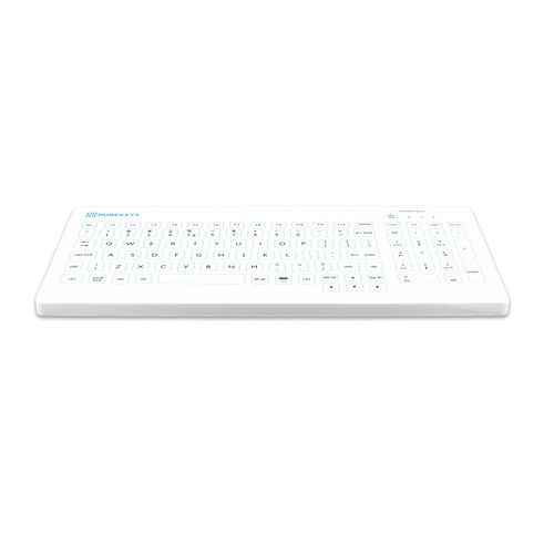 Tastiera medicale con tastierino numerico - Compact FA  - Purekeys - in silicone / senza fili / USB