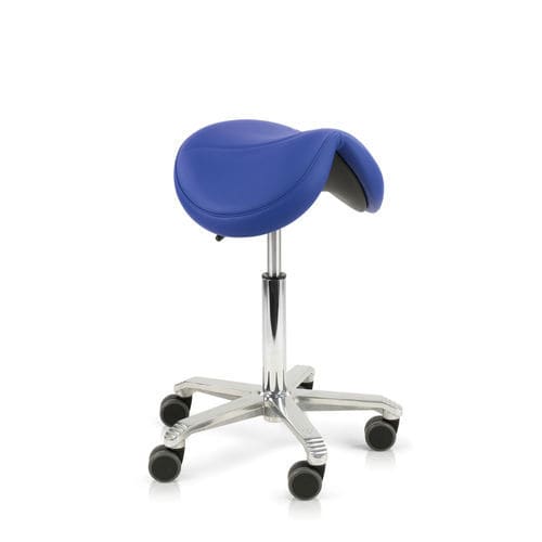 Sgabello per struttura sanitaria - Jumper - Score BV - ad altezza regolabile / con rotelle / a forma di sella