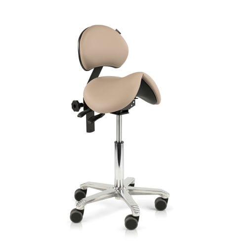 Sgabello per struttura sanitaria - Seamless upholstered Jumper  - Score BV - ad altezza regolabile / con rotelle / a forma di sella