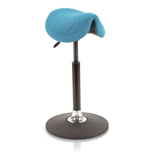 Sgabello per struttura sanitaria - Polo Amazone - Score BV - ad altezza regolabile / a forma di sella / blu